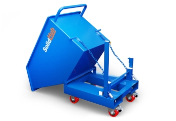 Muldenkipper MK287 mit Rollen, 600 mm x 1.155 mm x 850 mm, 287 l Volumen, SolidHub 