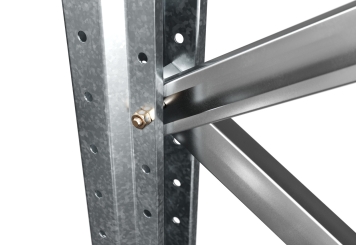 2,8 m pallet rack PR9000F galvanised / 110 cm deep / 4 m high / 3 levels for 12 euro pallets 