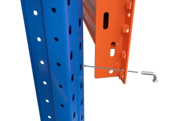 2,8 m pallet racking PR4500 / 110 cm deep / 3,5 m high / 3 levels / rack layer Wood 