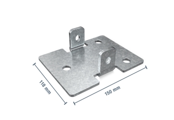 5,7 m pallet racking PR9000 / 110 cm deep / 2,5 m high / 2 levels / rack layer Wire mesh 