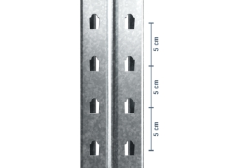 2,8 m pallet rack PR9000F galvanised / 110 cm deep / 4 m high / 3 levels for 12 euro pallets 