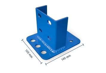 5,7 m pallet racking PR15000 / 110 cm deep / 3,5 m high / 2 levels / rack layer Galvanised mesh 