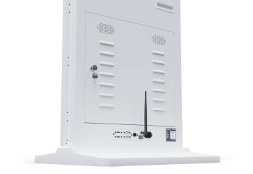 Digitaler Kundenstopper DKST-LED43 mit Touchscreen, 43 in Display, Android 11, Weiß, 610 mm x 450 mm x 1.787 mm, TecMaschin 