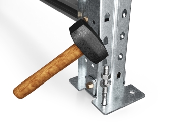 2,8 m pallet rack PR9000F galvanised / 110 cm deep / 4 m high / 3 levels for 12 euro pallets 