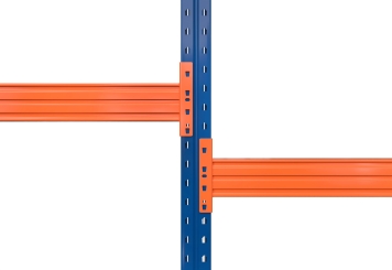 2,8 m pallet racking PR4500 / 110 cm deep / 3,5 m high / 3 levels / rack layer Wood 