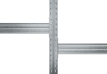 2,8 m pallet rack PR9000F galvanised / 110 cm deep / 4 m high / 3 levels for 12 euro pallets 